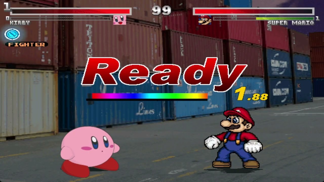 Kirby VS Super Mario | MUGEN Request Battle