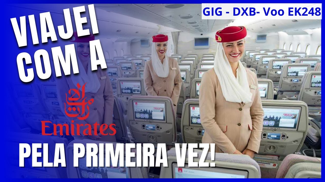 Como é viajar com a EMIRATES do Rio de Janeiro para Dubai| EK248 | Viaja Rafa