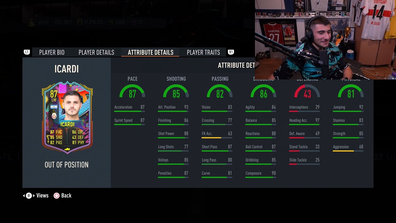 Danny Aarons reacts to 87 Icardi OOP SBC