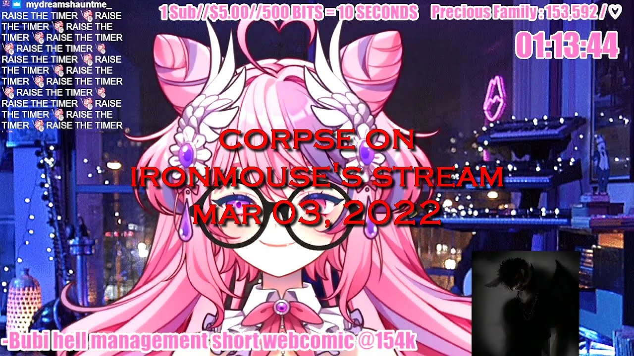 Corpse Husband on Ironmouse's stream - Just Chatting (MAR 03, 2022)