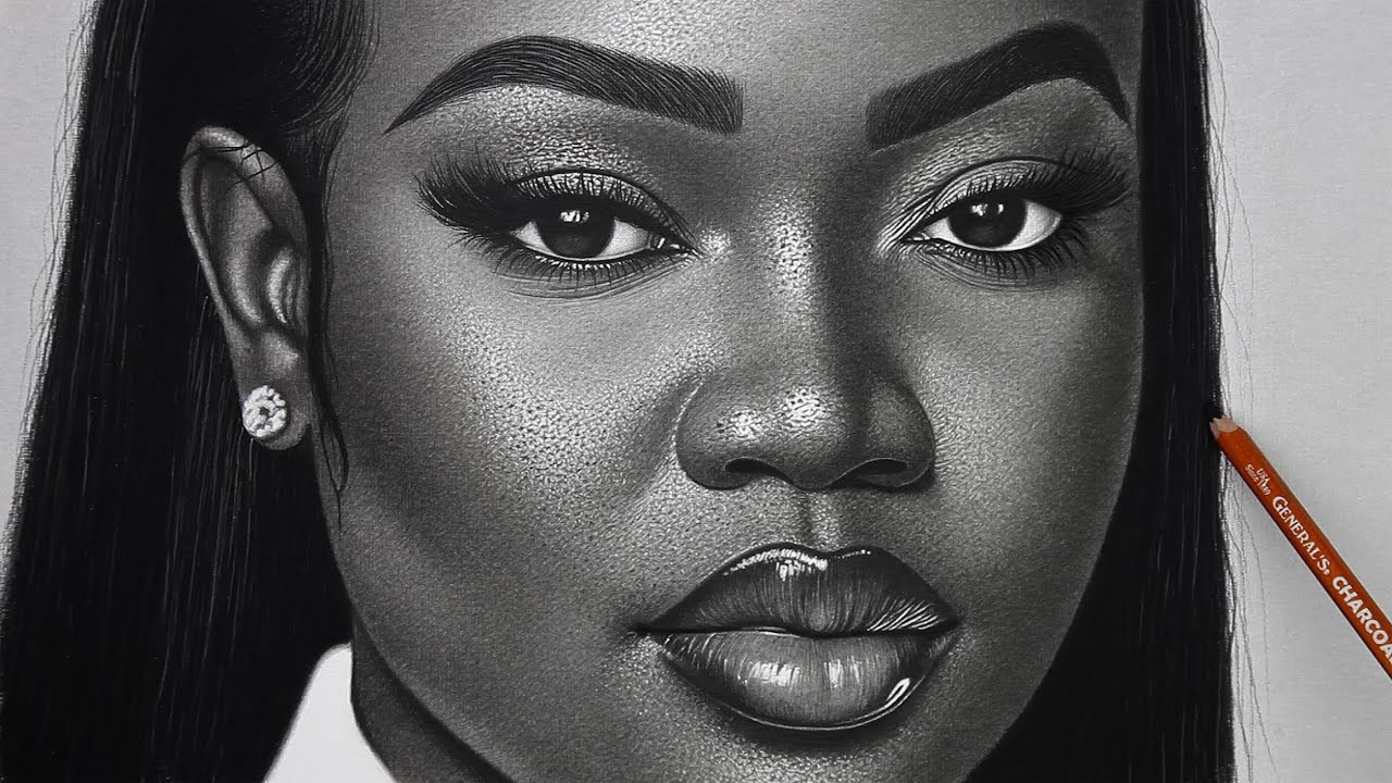 charcoal portrait / face shading