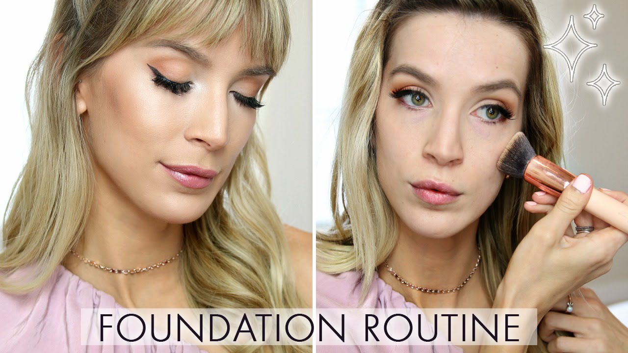 GLOWING FOUNDATION ROUTINE FOR OILY SKIN ✨ FULL COVERAGE | LeighAnnSays