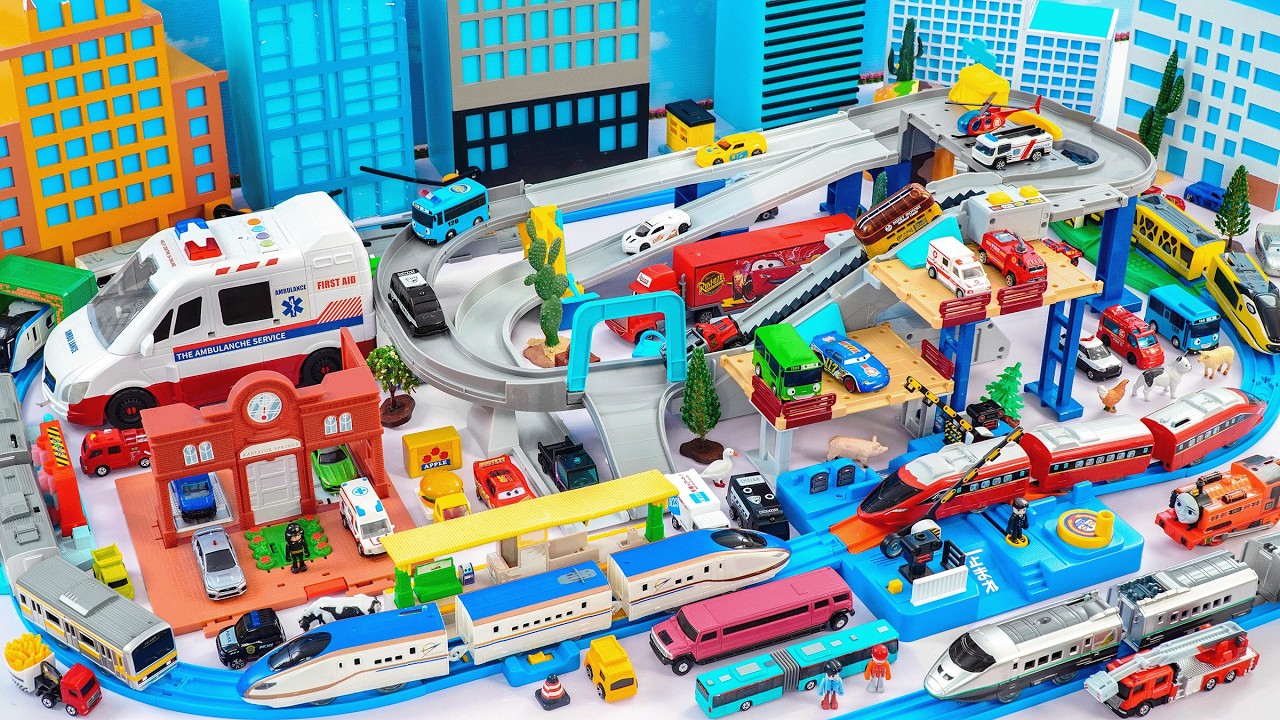 Plarail Shinkansen ☆ Construction of multi-purpose Takara Tomy 3-lane Subway Base Control Center