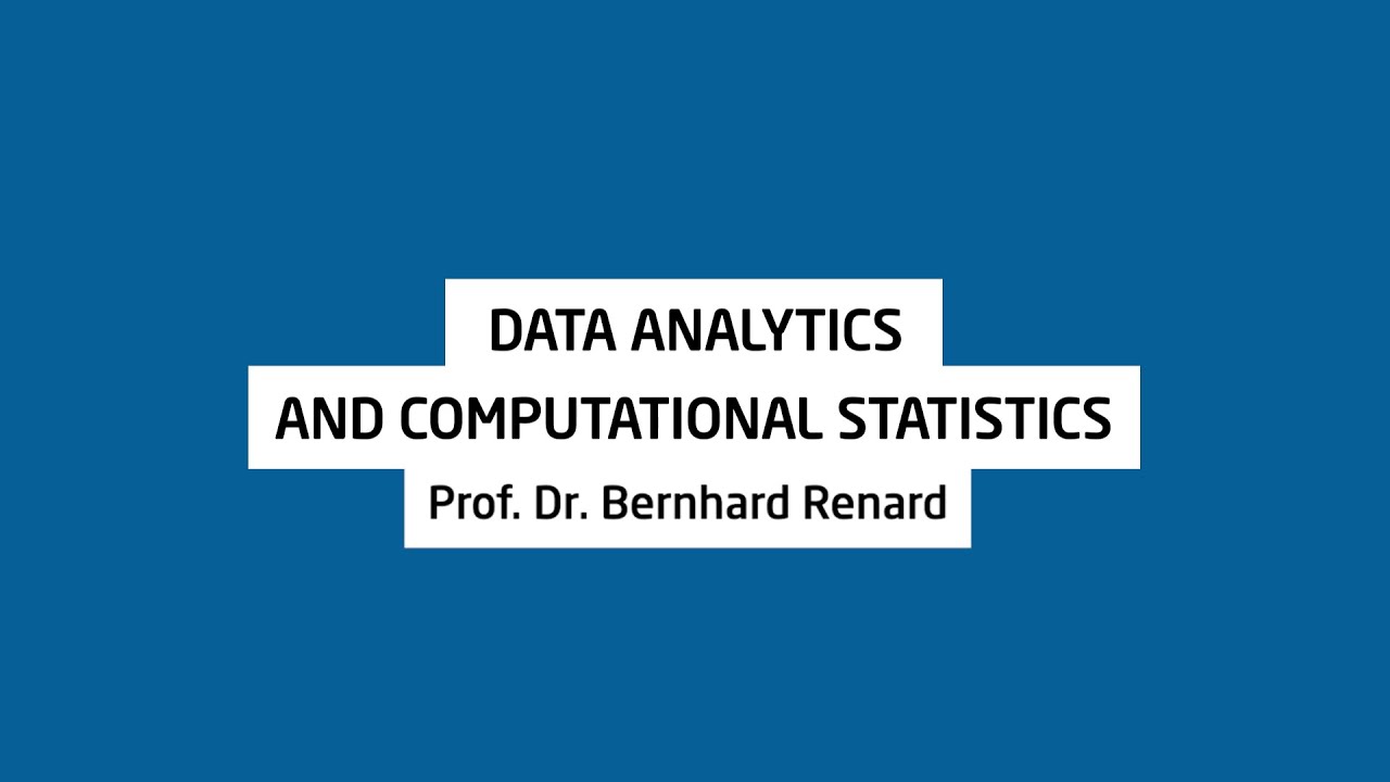 Data Analytics and Computational Statistics: HPI Research Group | HPI-TV