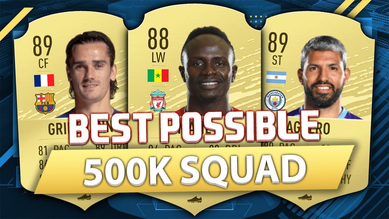 FIFA 20: BEST POSSIBLE 500K SQUAD BUILDER (INSANE 500K HYBRID)