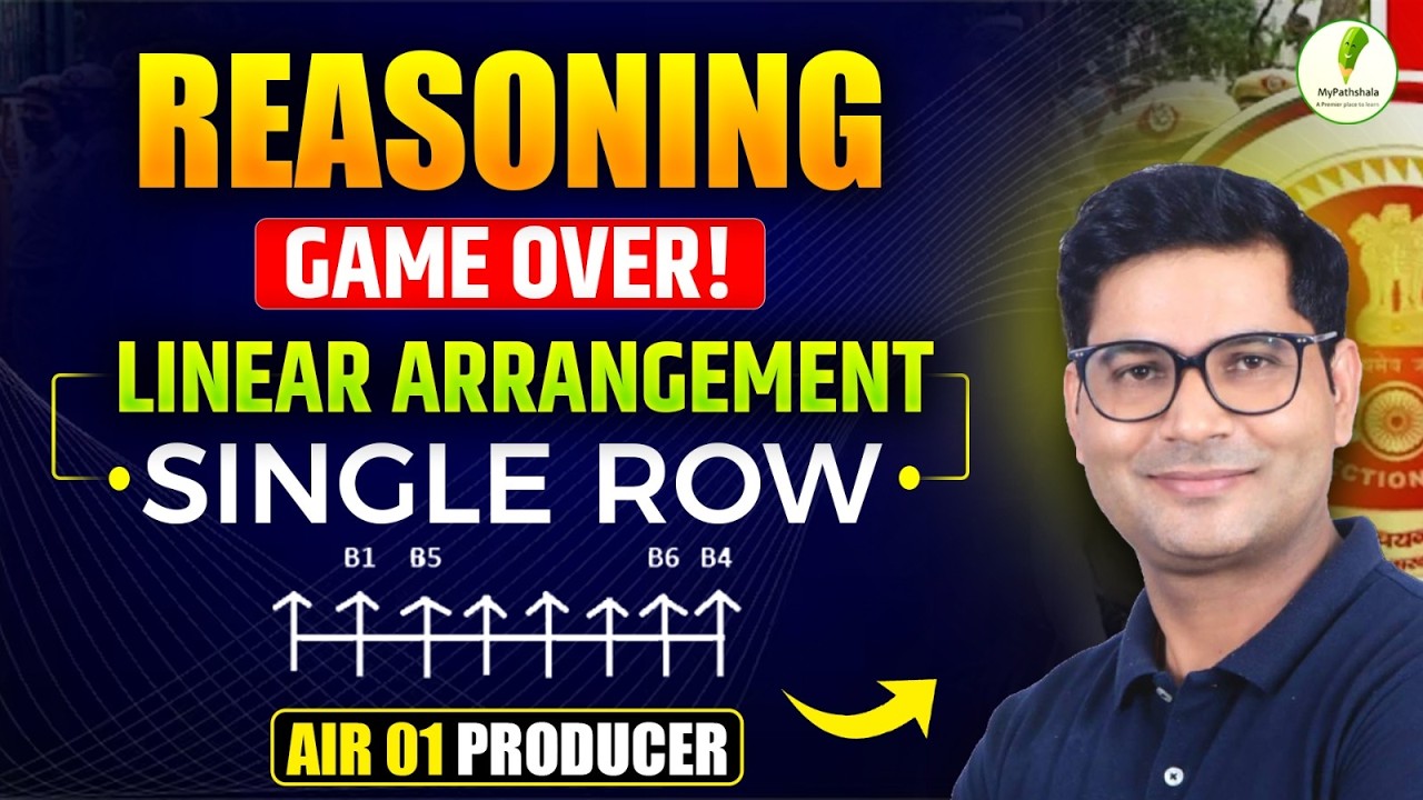 Reasoning Game Over! 🔥 Linear Arrangement (Single Row) | Fastest Trick by Anubhav Sir | SSC CGL 2026