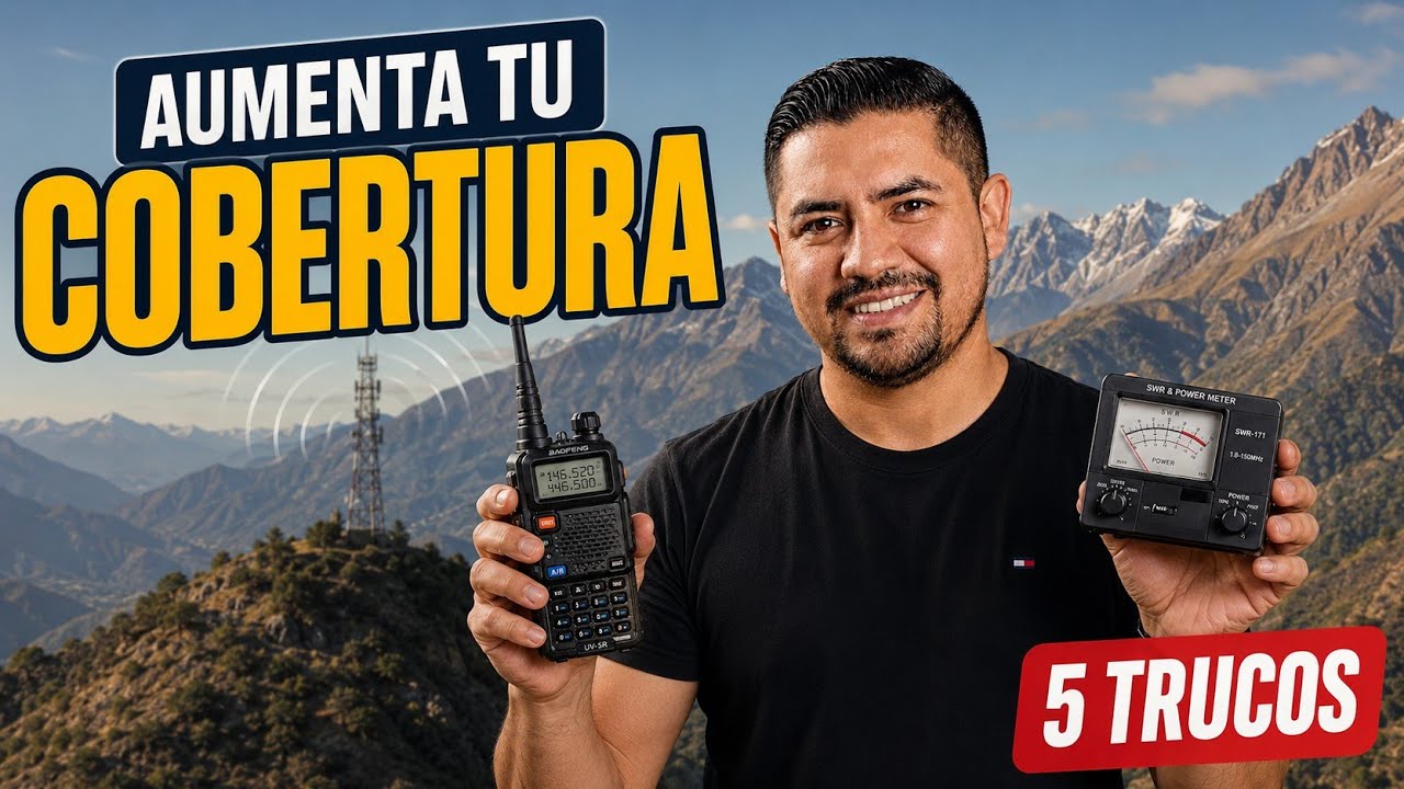 AUMENTAR DISTANCIA en EQUIPOS WALKIE-TALKIE Dale más cobertura a tu radio Baofeng o Motorola ✅