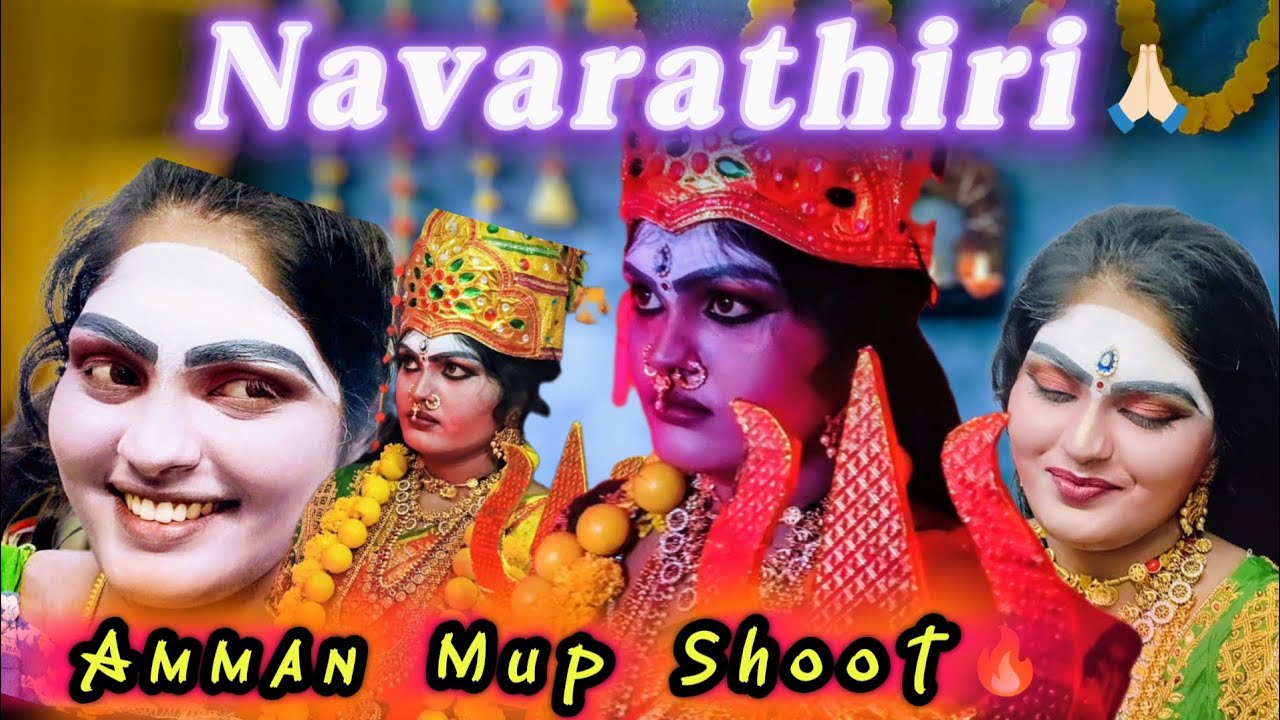 NAVARATHIRI Amman Makeup Shoot🔥|Samy Vanthudichii Shoot Edukum Pothu..!?🥹🙏🏻|#marimuneesofficial 