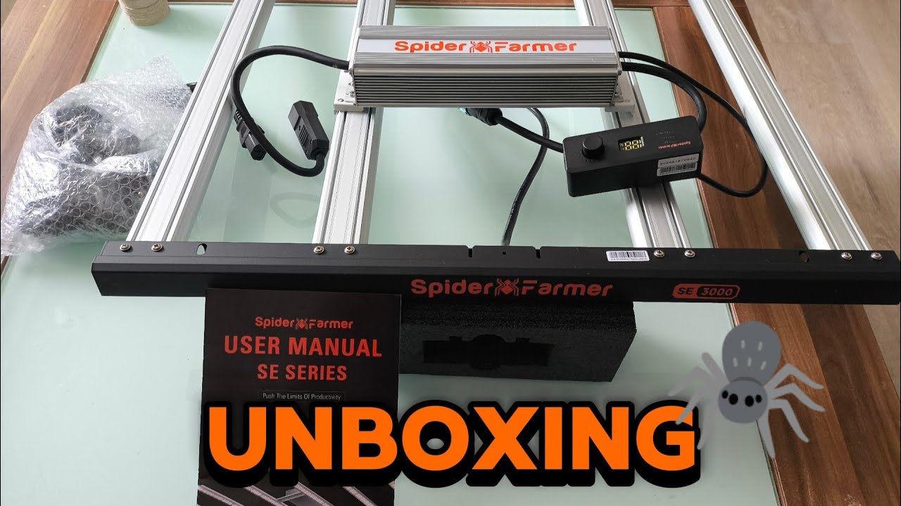 Spider Farmer🕷️ SE3000 LED Grow Lampe LM301H EVO Unboxing Video Indoorgrow Pflanzen #growlights #420
