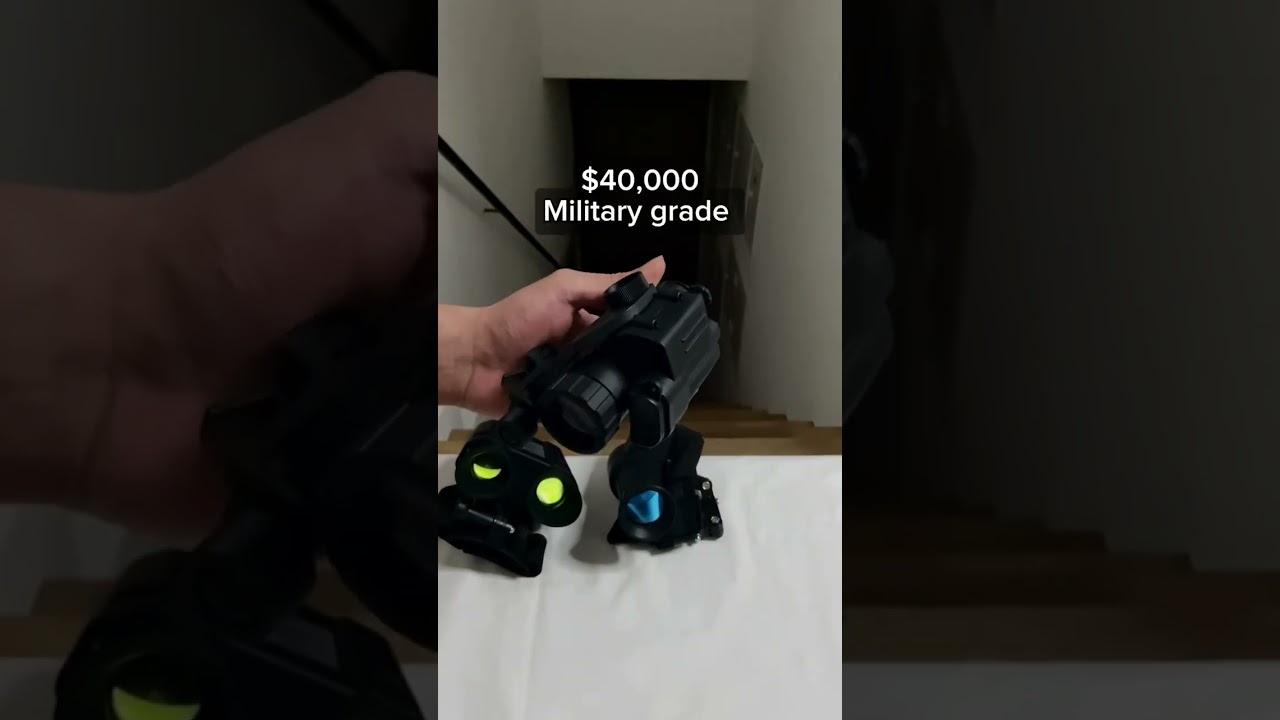 CHEAP night vision goggles vs REAL military PVS14 😮&zwj;💨 #nightvision #nvg #tactical #tacticalgear