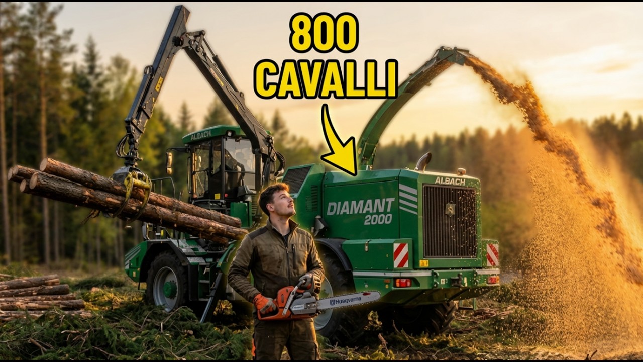 ALBACH DIAMANT 2000: Il Mostro divora 20.000 kg di Pini! 🌲🚜