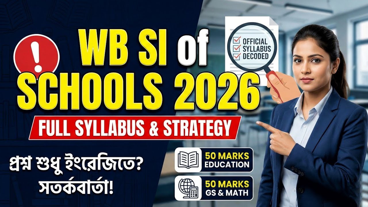 WB SI of Schools Exam Full Guide | Syllabus, Eligibility & Strategy | WBPSC SI of Schools 2026