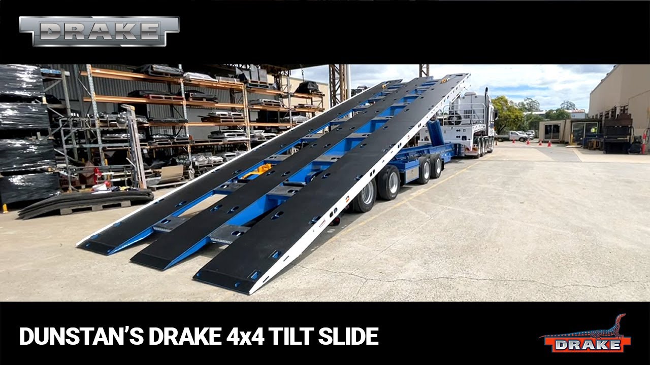 Dunstan's Low Loader Haulage Drake Tilt Slide in Action| The Drake Group