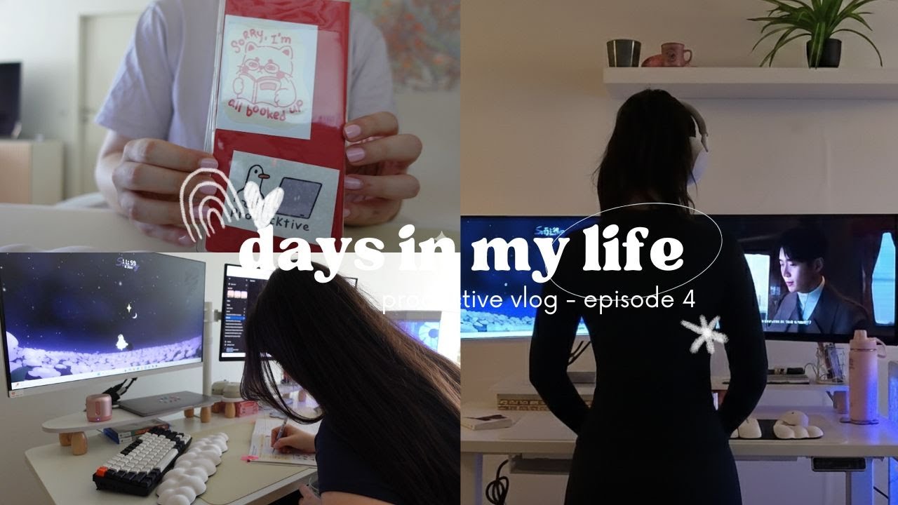 setting up my hobonichi planner, gym routine & cozy gaming ☁️ | days in my life