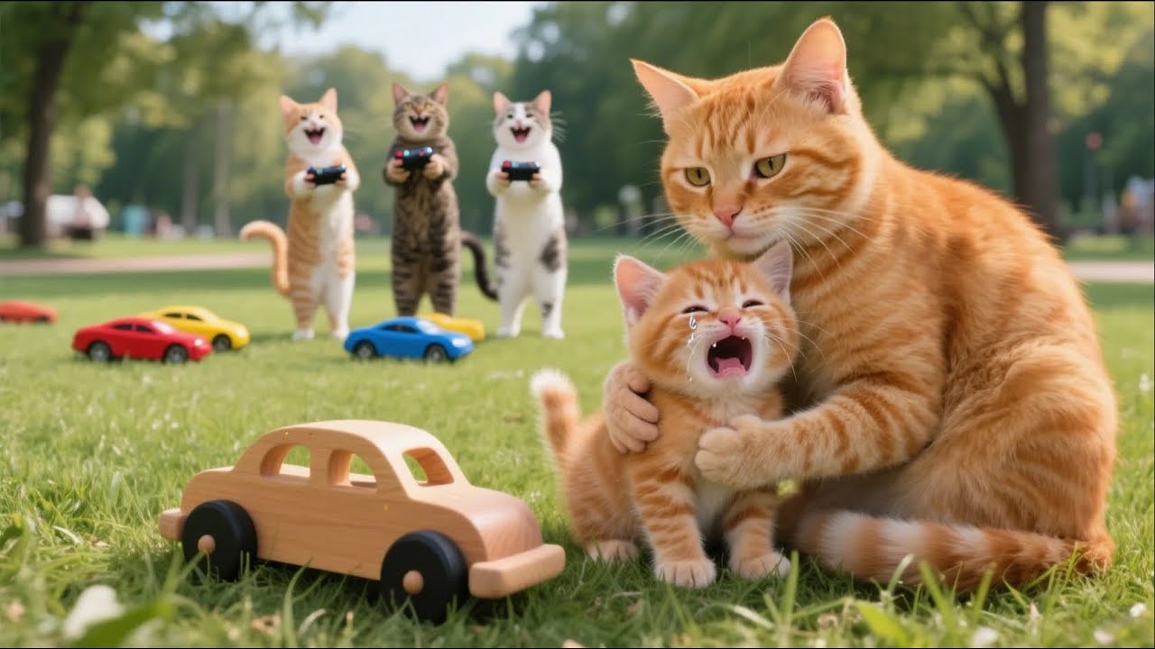 Poor Kitten Gets Teased for Not Having a Car, Mama Cat Works Hard to Buy One for Her ❤️