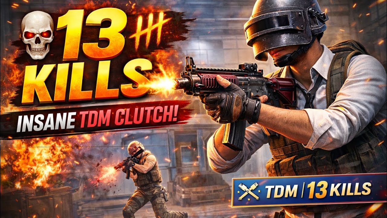 BGMI TDM 13 Kills 🔥 | Insane Close Range Clutch