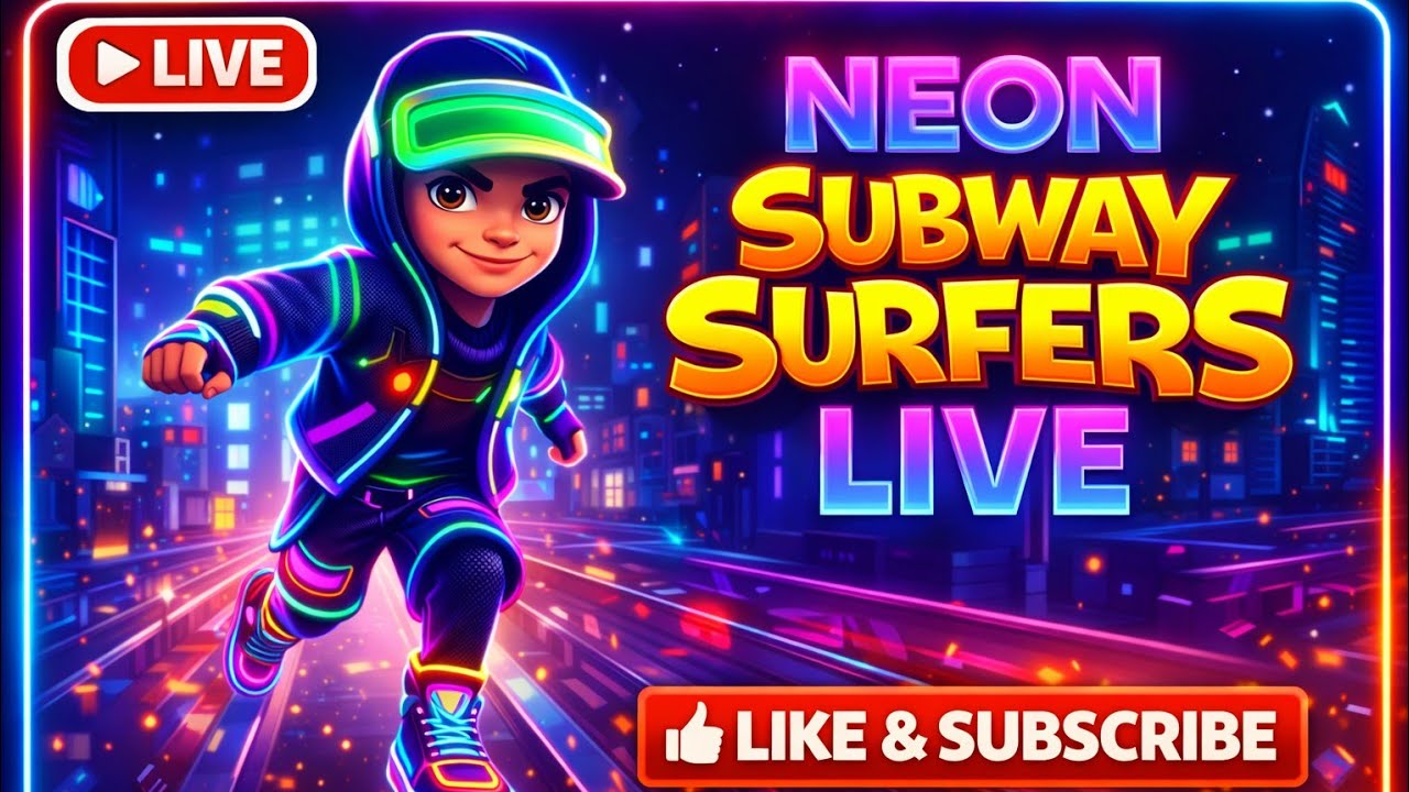 NEON RUN LIVE – INSANE SUBWAY SURFERS GAMEPLAY!