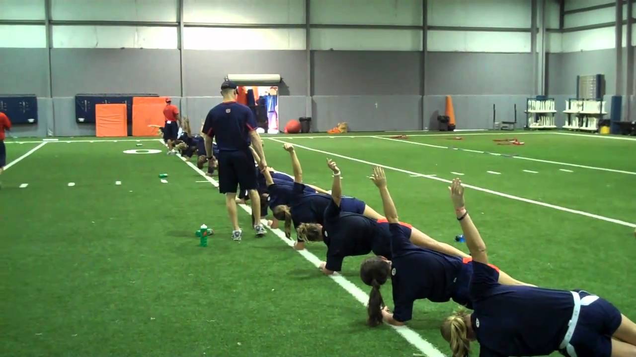 Auburn Softball Friday Workout 9 10 2010 Success is a Choice! .wmv