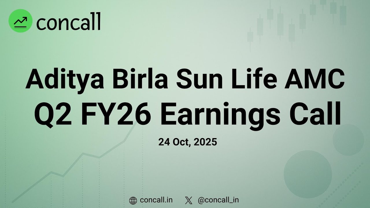 Aditya Birla Sun Life AMC Ltd Q2 FY26 Earnings Conference Call | Concall.in