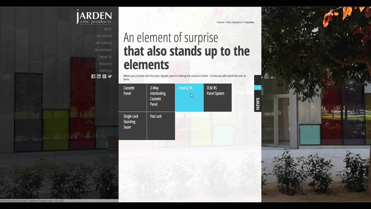 Architectural Zinc Website Demonstration