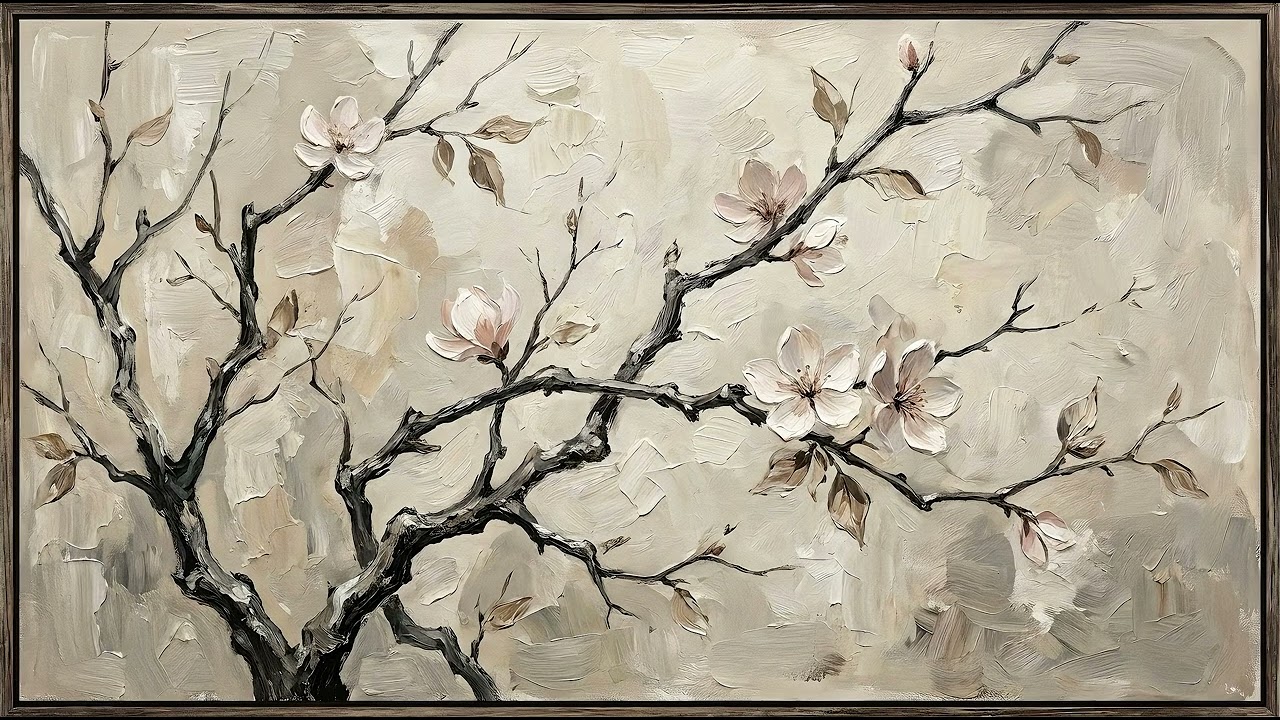 Japanese Wabi Sabi Nature Painting 🌿 1 Hour Zen Frame TV Art | Minimal Calm Display