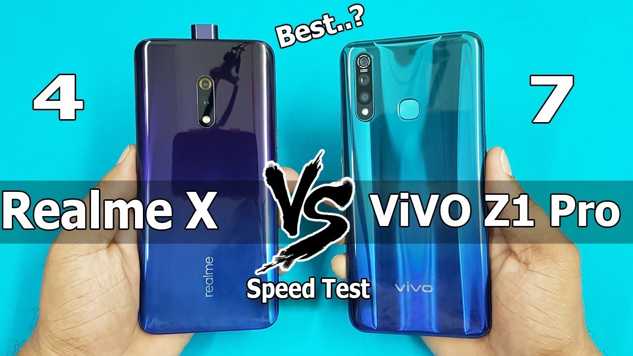 Realme X Vs ViVO Z1 Pro Speed Test Comparison || Specifications | AnTuTu Benchmark Scores