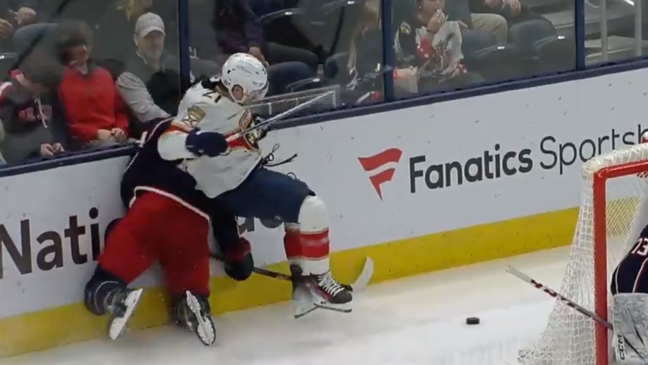 Nick Cousins HAMMERS Erik Gudbranson, Gudbranson Doesn't Like It And Chaos Erupts