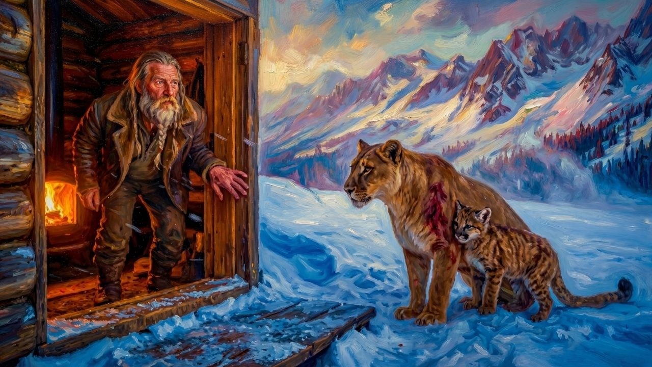 Mountain Lion Mother Brings Her Cub to a Human Door for Help | Incredible Rescue Story