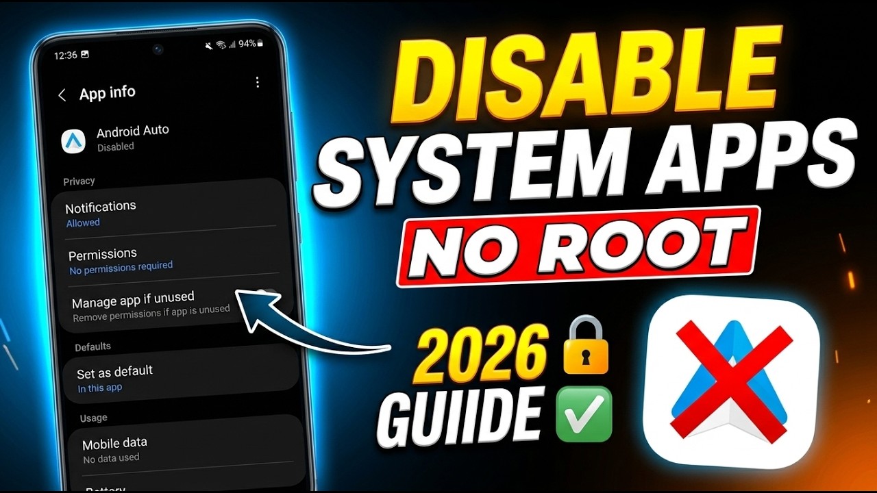Disable System Apps on Android Without Root (2026 Guide)