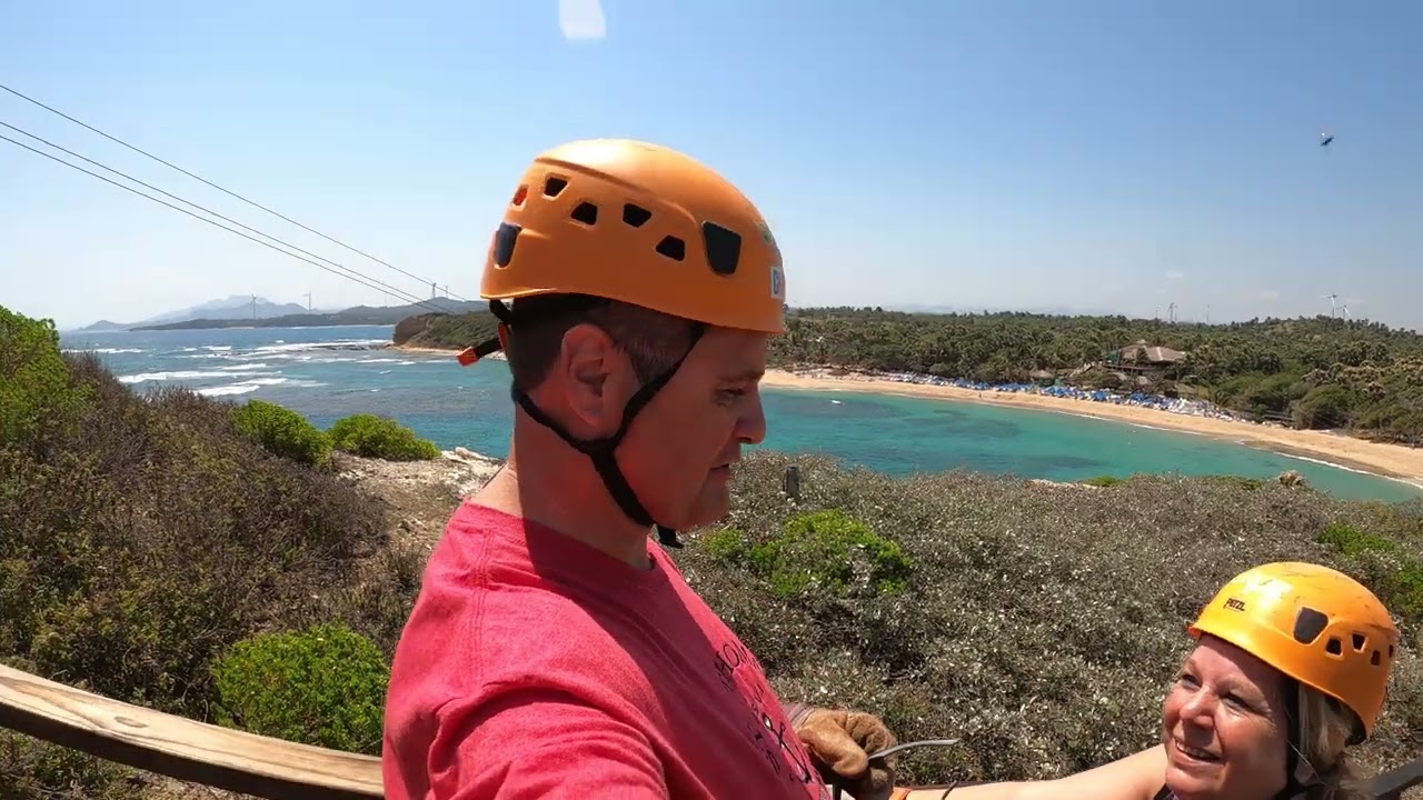 Dominican Republic Coconut Cove Ziplining over the Ocean and the Beach