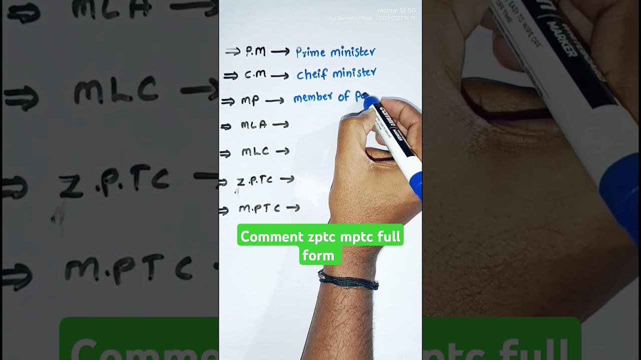 Full forms of CM|PM|MP|MLA|MLC|MPTC|ZPTC|#shortvideo #shortsfeed
