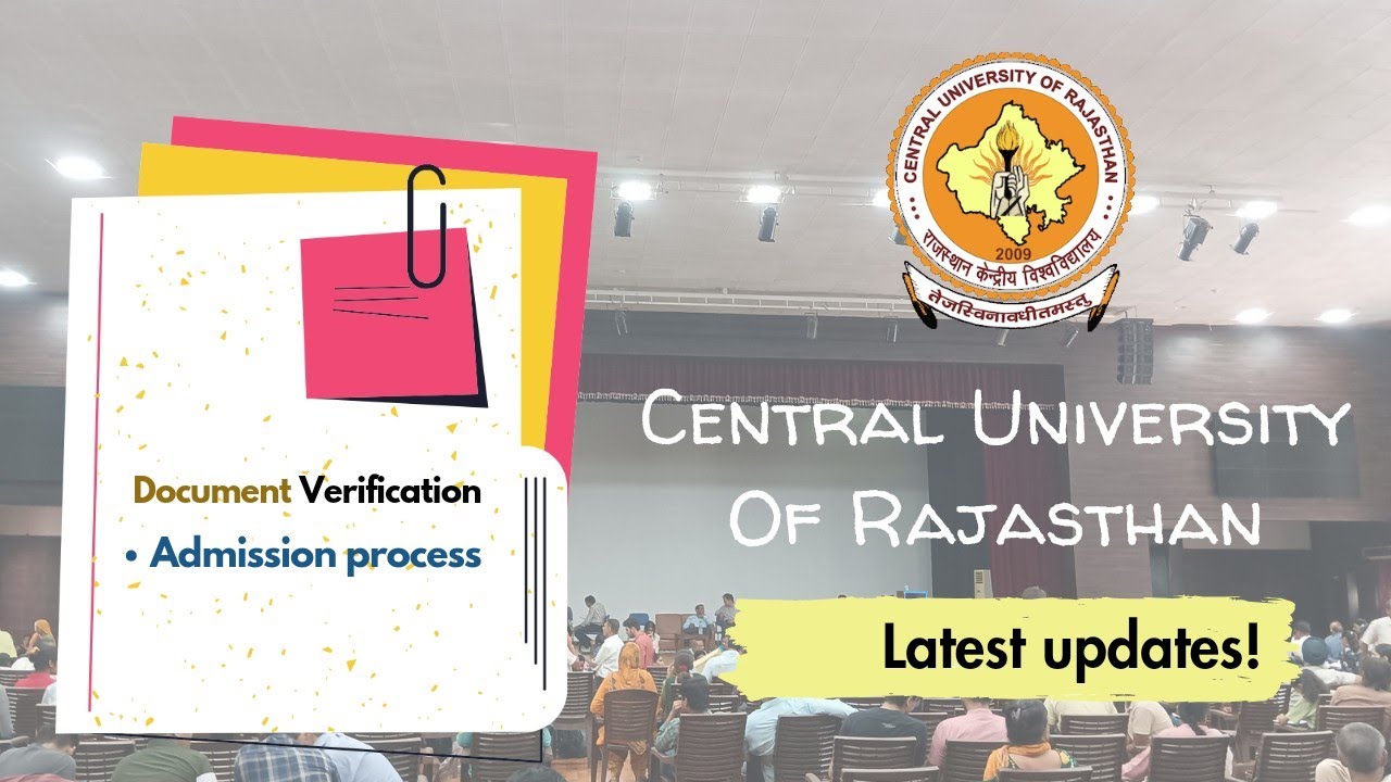 Docs. Verification In CURAJ| Curaj Admission Process | Central Auditorium| #curaj #cuetpg #college
