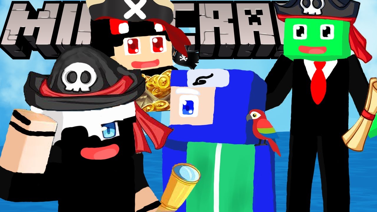 ماين كرافت : الغميضة في عالم القراصنه مع@Rahumi و@OtakuG و@PmnMinecraft 🐸💚