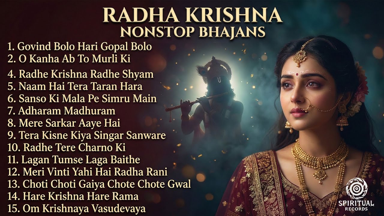 Non Stop Devotional Music Playlist  Superhit Krishna Bhajans | Beautiful Radha Krishna Songs