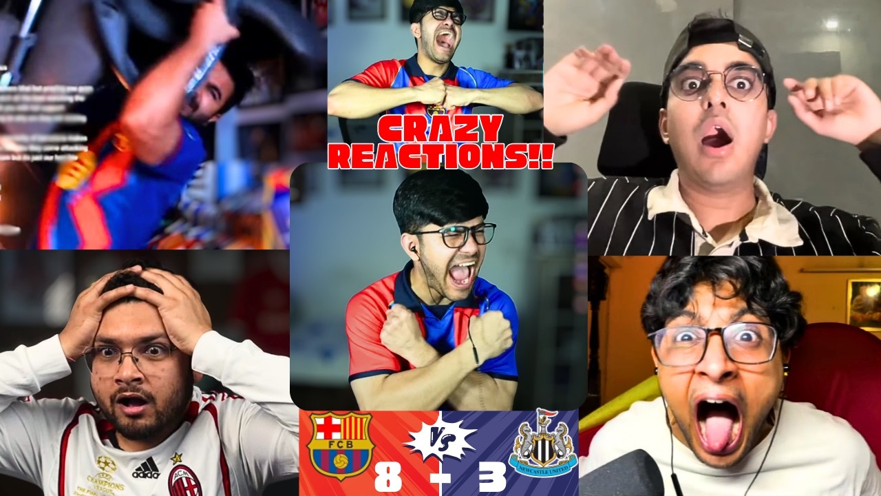 Crying REAL MADRID Fans and HAPPY BARCA Fans Reaction to BARCELONA 8-3 NEWCASTLE | UCL