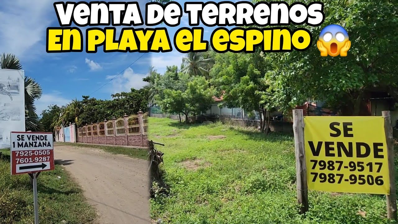 😱🚨VENTA DE TERRENOS EN PLAYA EL ESPINO USULUTAN EL SALVADOR 🇸🇻