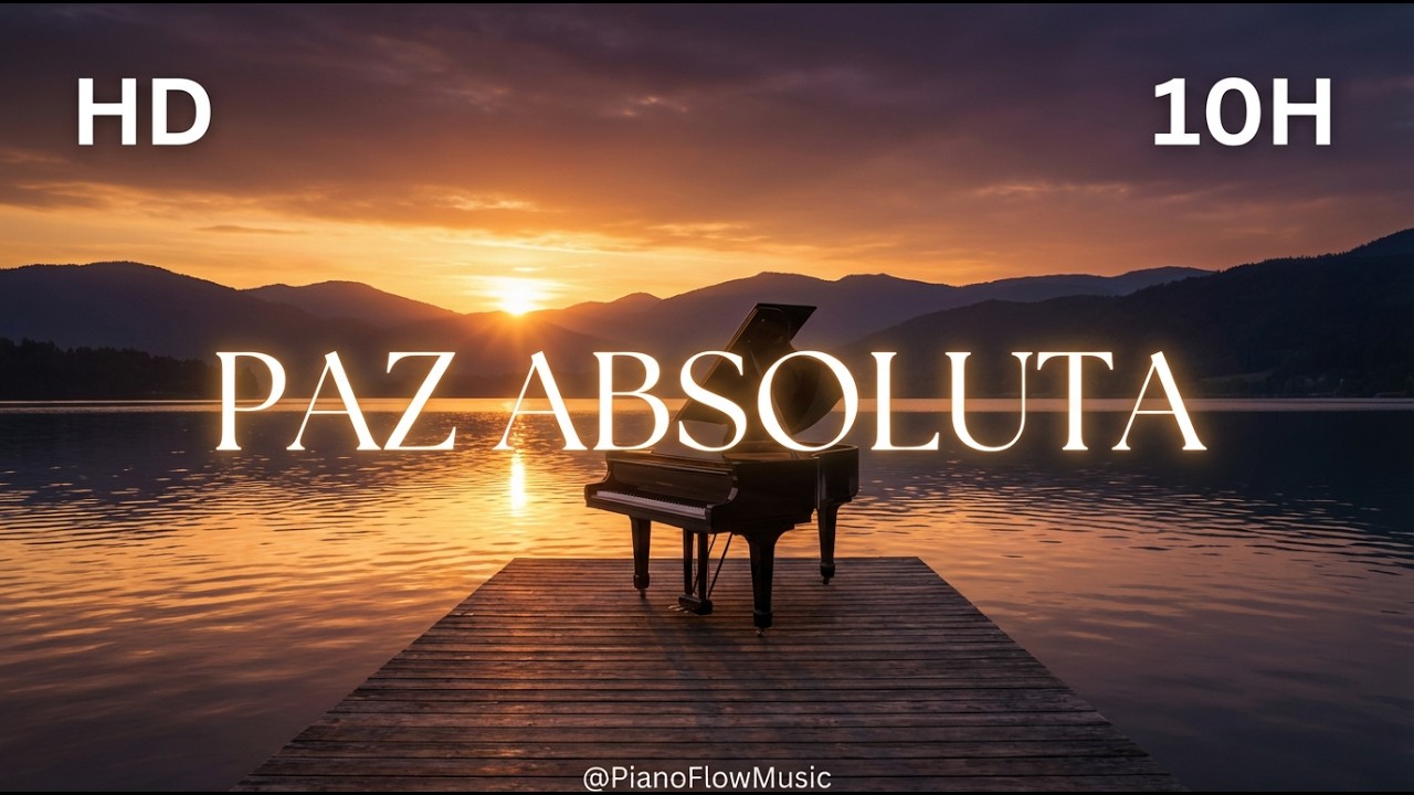 10 HORAS de Piano y Sonidos de Agua 🌅 PAZ ABSOLUTA para Dormir y Sanar el Estrés HD