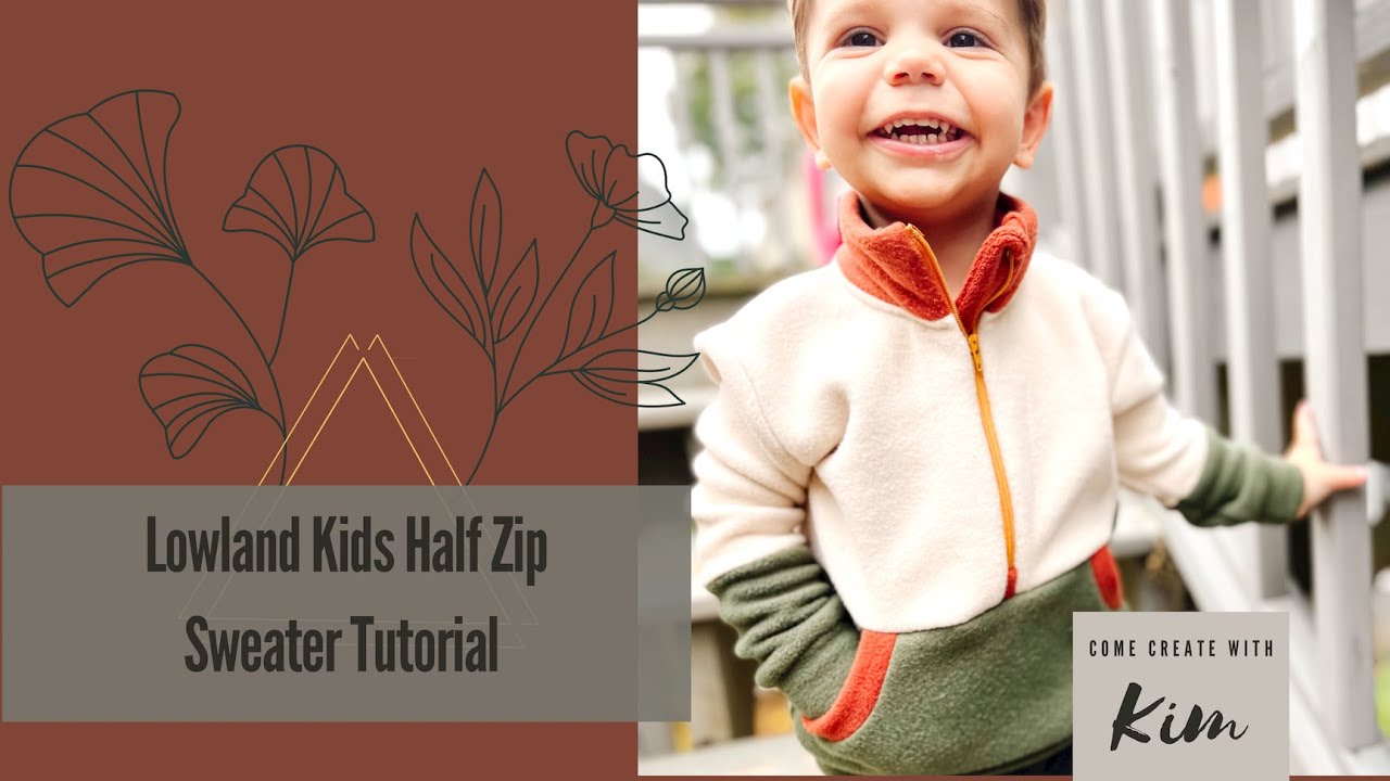 Lowland Kids Half Zip Sweater Sewing Tutorial