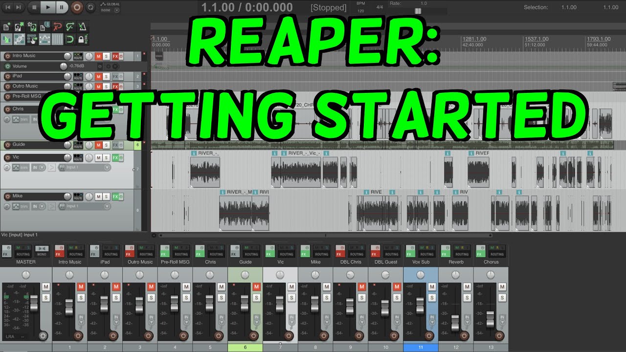 Brief Intro to Reaper for Podcast Post-production