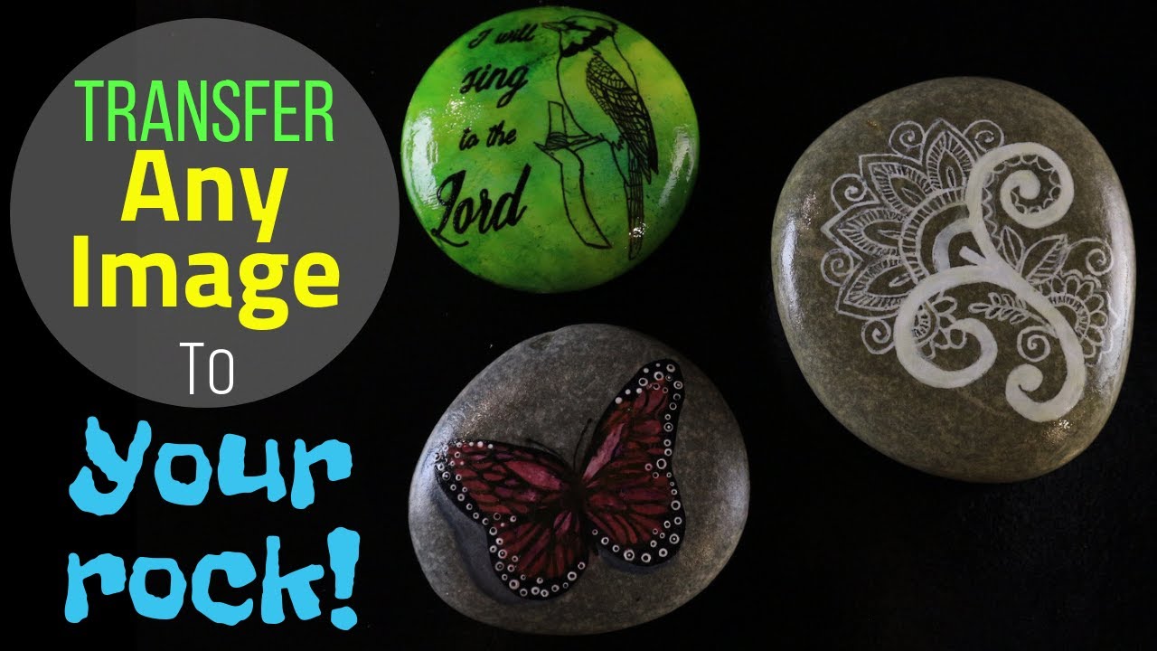 Rock Painting: How to transfer images to your rock using a blender marker