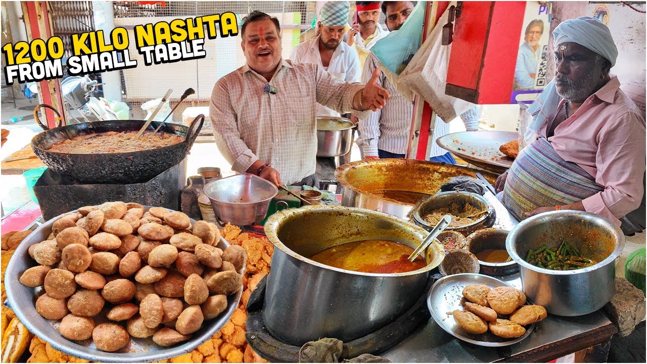 30/- GHAZIABADI Indian Street Food Thali 😍 Gandhi Chole Bhature, Panditji Kachori wale, Desi Pakore