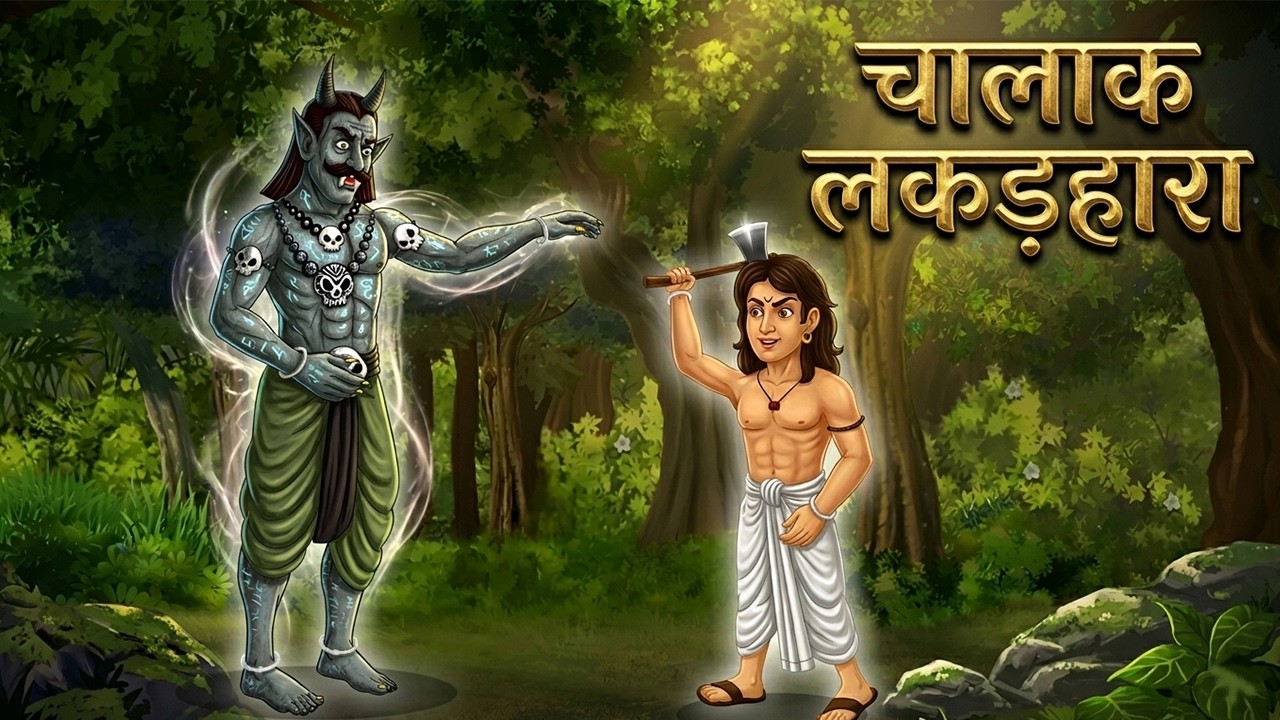 चालाक लकड़हारा और लालची राक्षस | moral story |cartoon story | hindi kahani | Horror Story | Imuntoon
