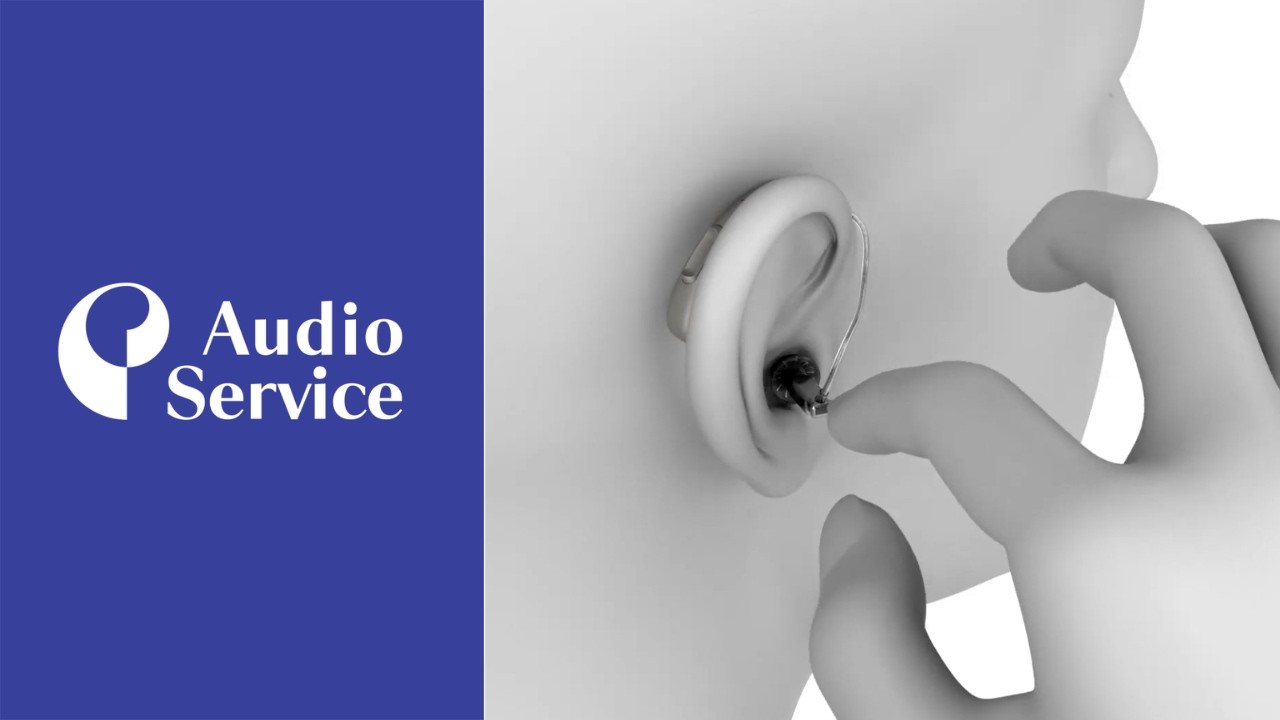 How to insert a Audio Service RIC hearing aid in the ear