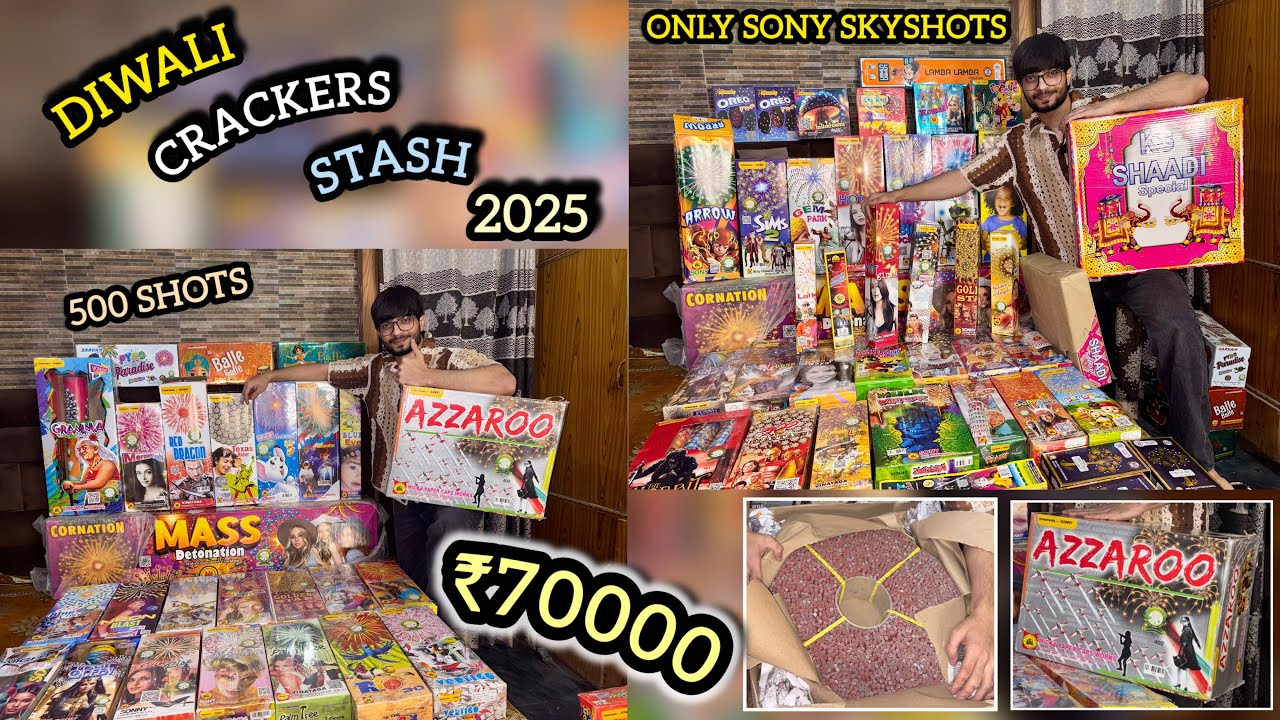 2025 Biggest Diwali Crackers Stash Worth ₹70000 😍 Sony Vinayaga Fireworks 🔥 Cock Brand #crackers 