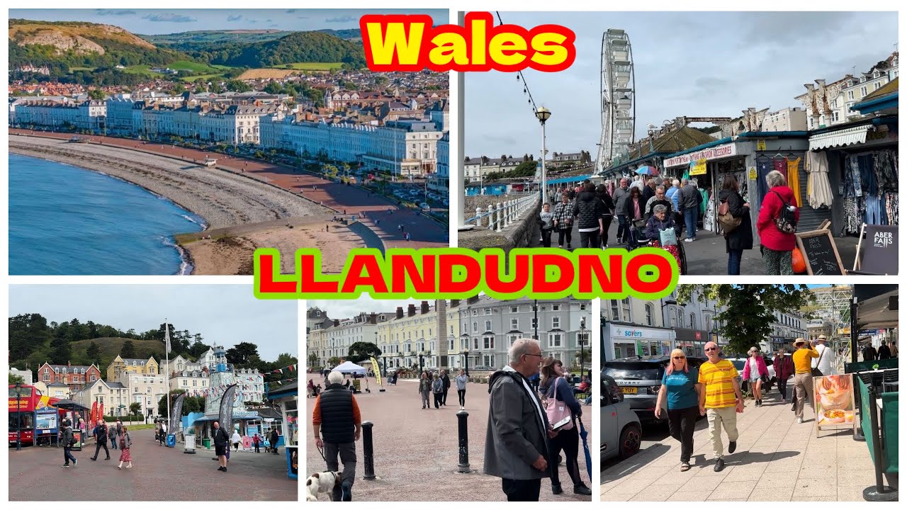 Wales 🏴󠁧󠁢󠁷󠁬󠁳󠁿 LLANDUDNO Walk Through Town Centre 2025 Exploring Beautiful Town