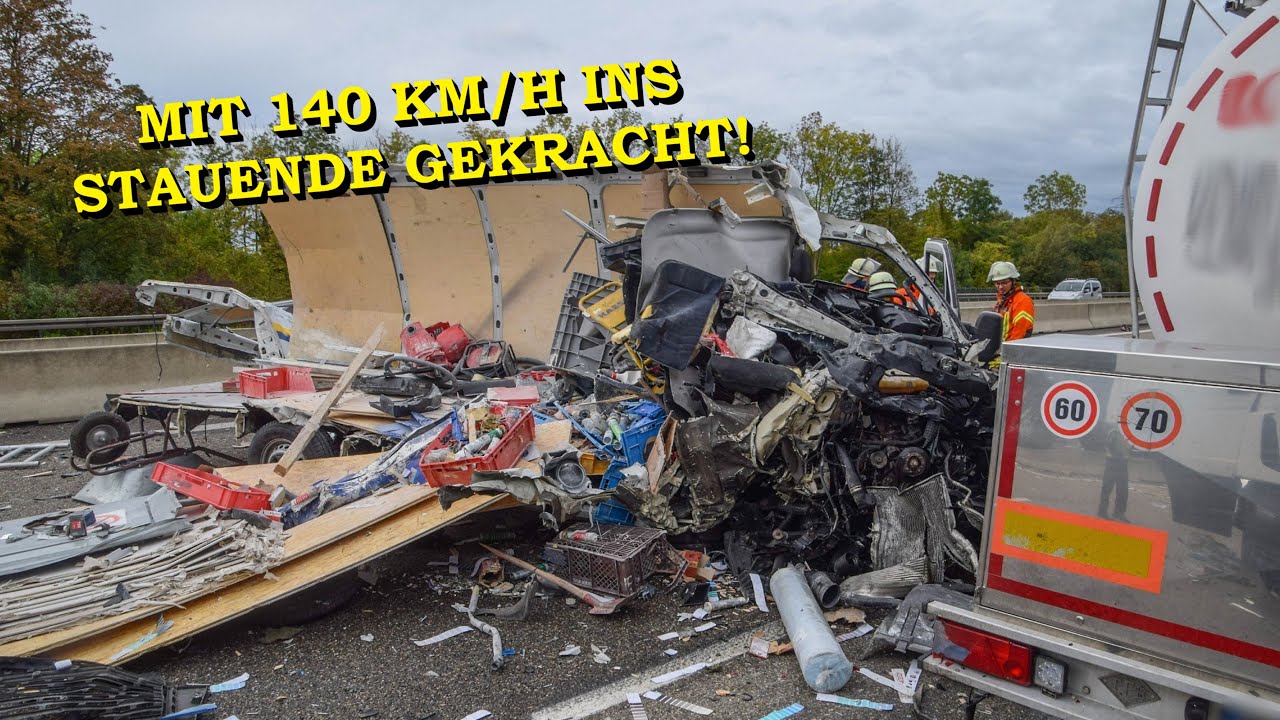 [TRANSPORTER KRACHT IN 40-TONNER] MASSIVES TRÜMMERFELD - (Tausend Schutzengel) - FEUERWEHR ~ EINSATZ