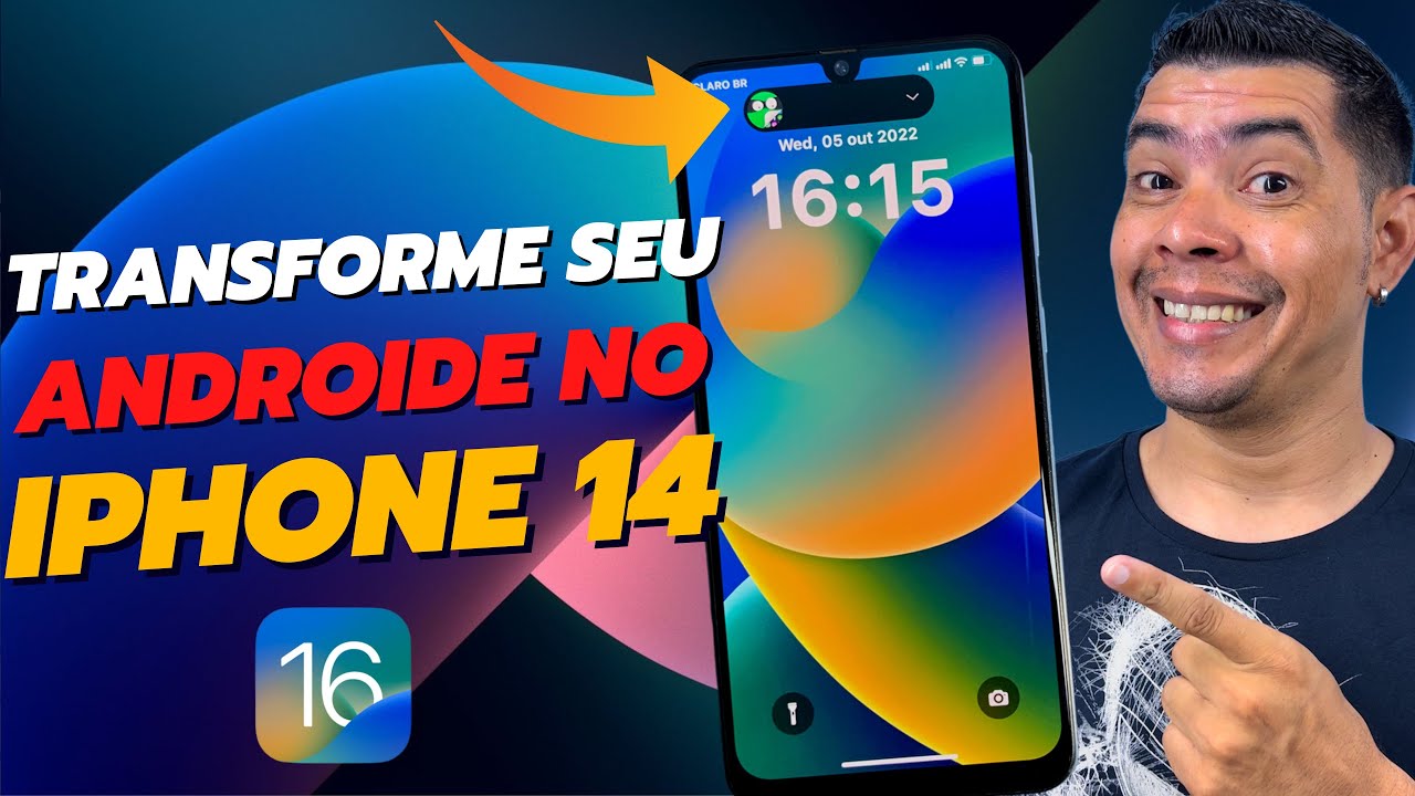 COMO DEIXAR SEU ANDROIDE IGUAL O IPHONE 14 TOTALMENTE ATUALIZADO PARA O IOS 16!