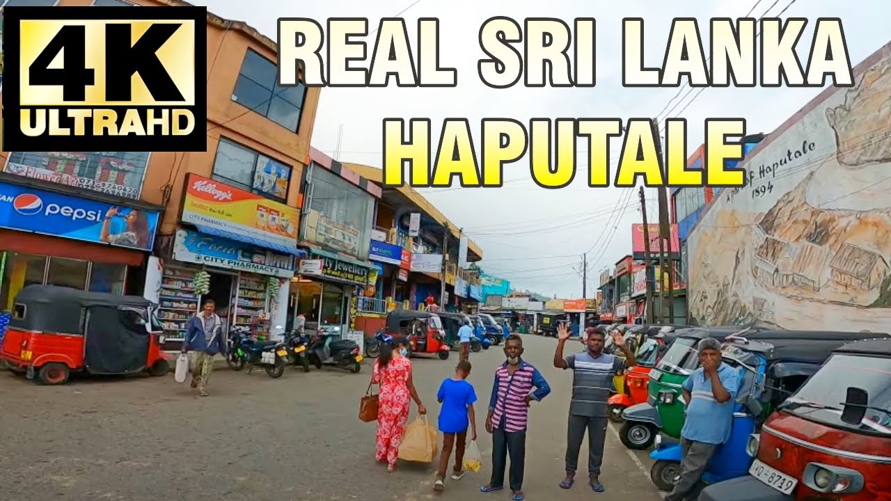 4K - Silent Walk Sri Lanka - HAPUTALE - Through the Streets, ASMR, No Talk. REAL SRI LANKA