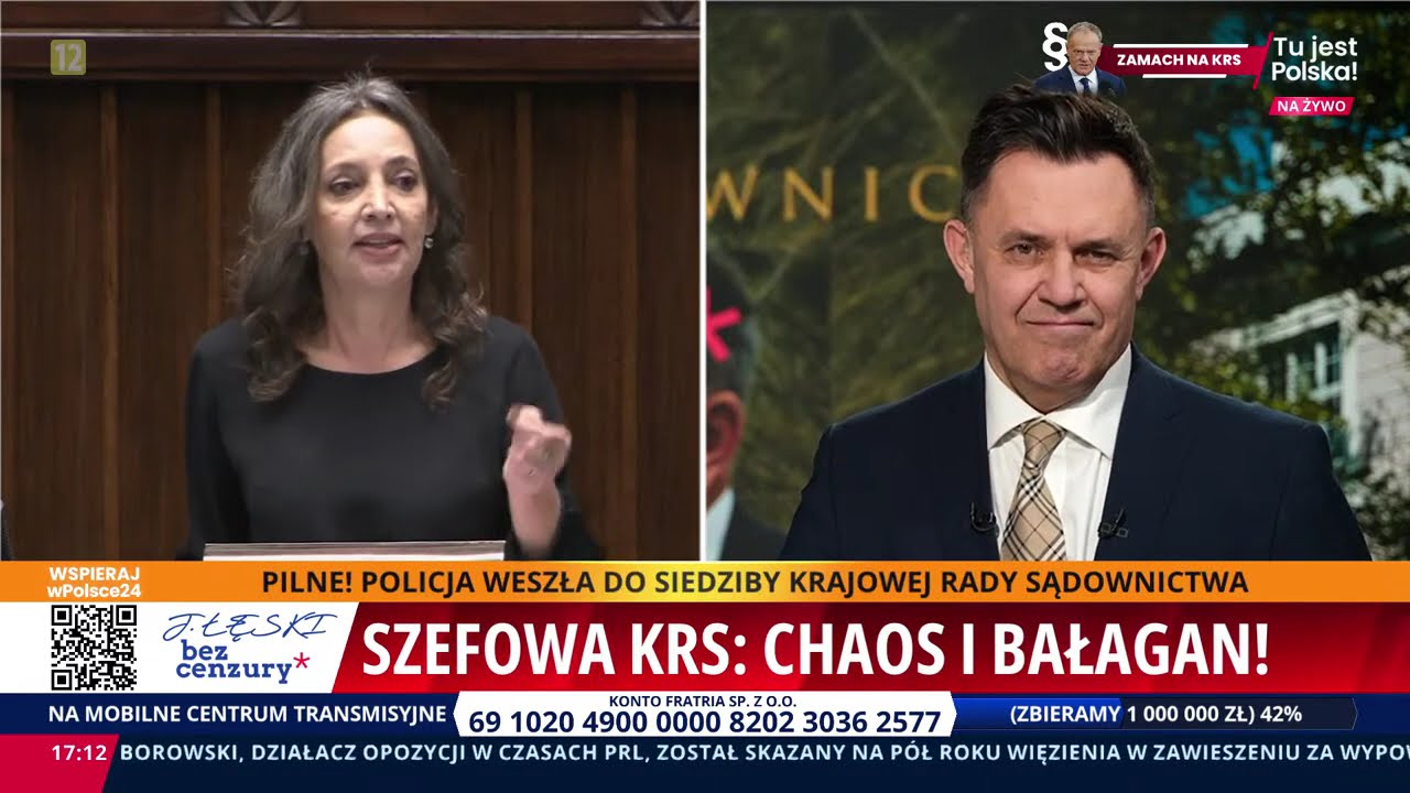 Szokujące! Zabrali akta z KRS! Szefowa KRS: Chaos i bałagan! J. Łęski Bez Cenzury cz.1. 21.01.2026