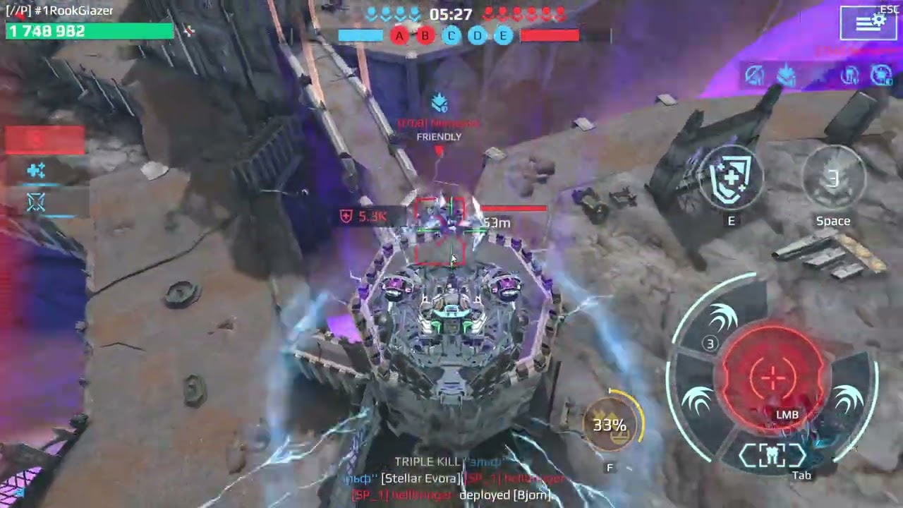 That awkward moment when an Ultimate Minos and a Bjorn get introduced to gravity. War robots.